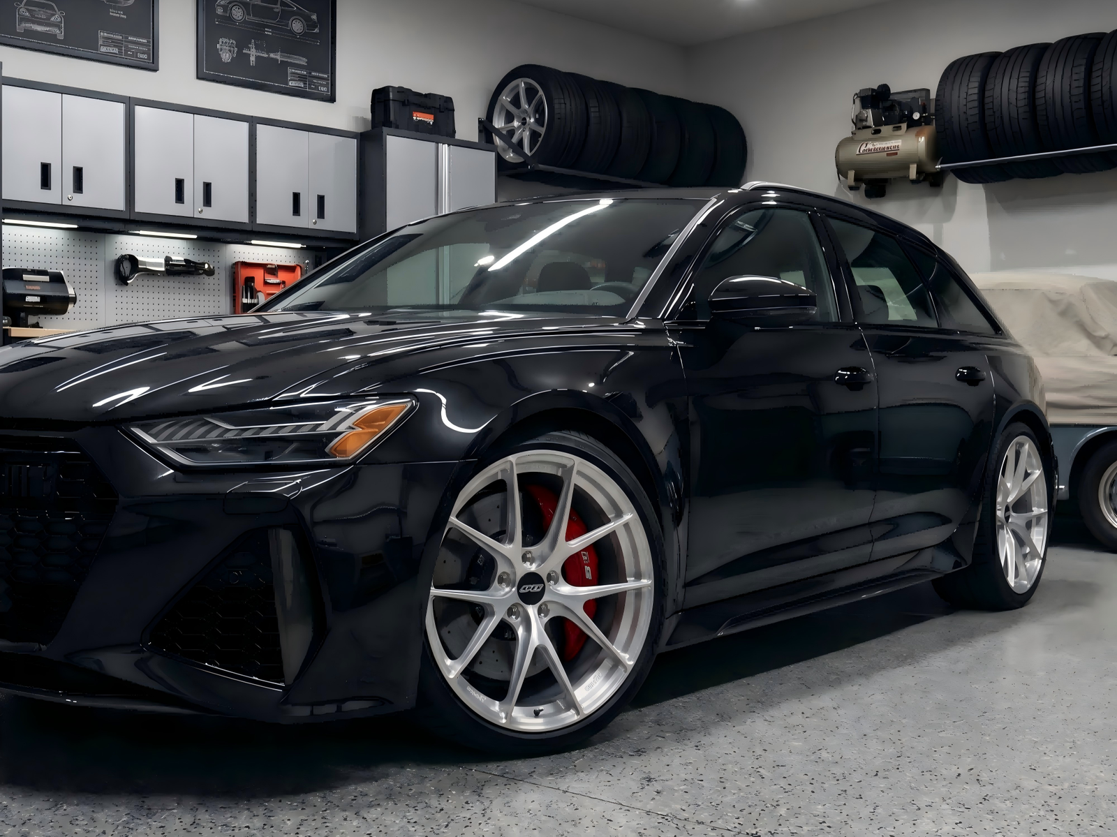 1-piece monoblock forged wheel on a custom performance build