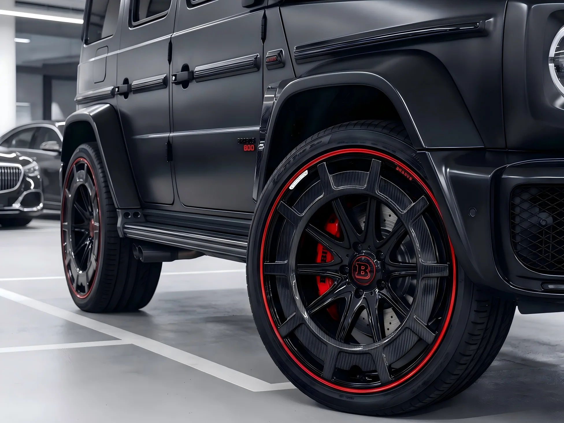 Luxury coupe with premium forged wheel finish