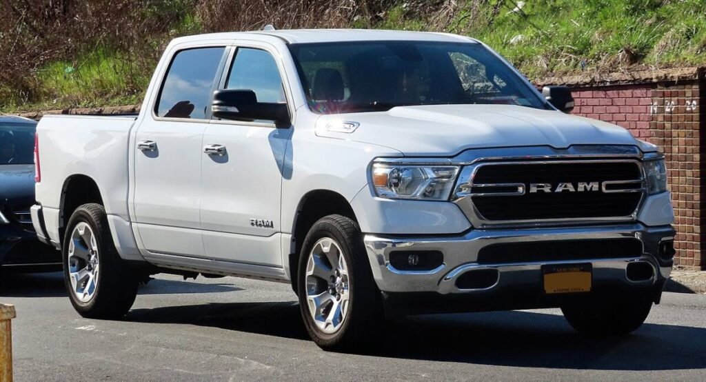 2019 Ram 1500 Bighorn (DT generation) crew cab on factory rims