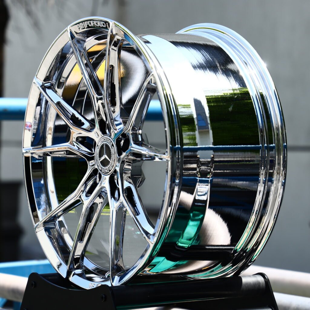 WF Chrome Silver 10-Spoke Y-Design Forged Wheels – Mercedes-Benz S-Class Fitment (19-22in, 5x112) view 3