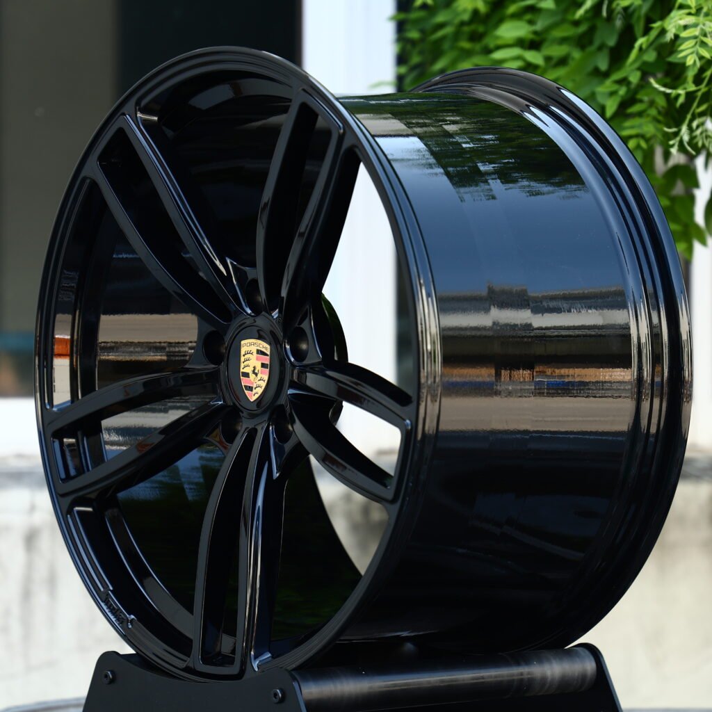 Gloss Black 5-Spoke Forged Wheels – Porsche 911 Turbo S Fitment (18-20in, 5x130) view 3