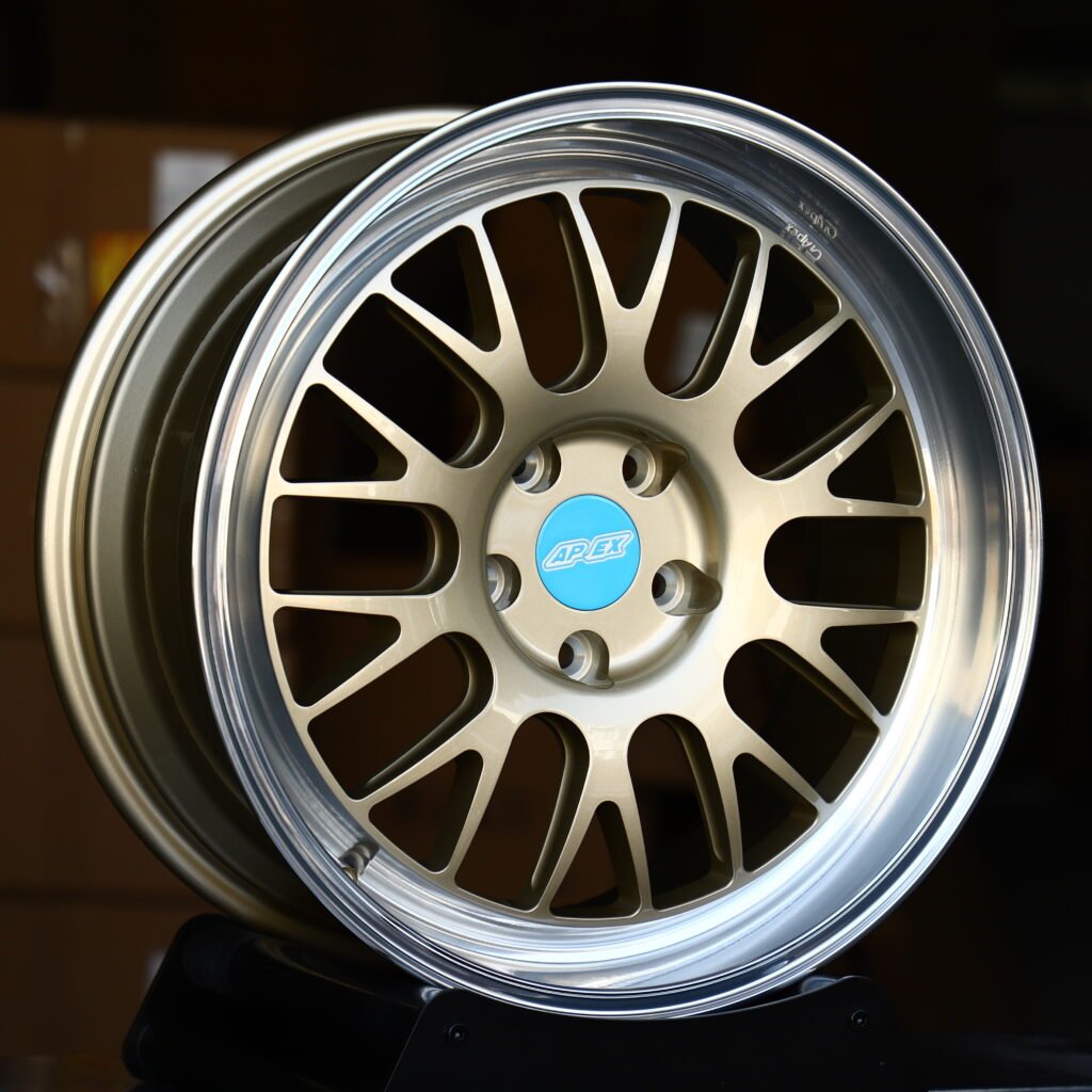 APEX Champagne Gold Polished Lip Multi-Spoke Forged Wheels – BMW M5 Competition Fitment (19-21in, 5x112) view 2