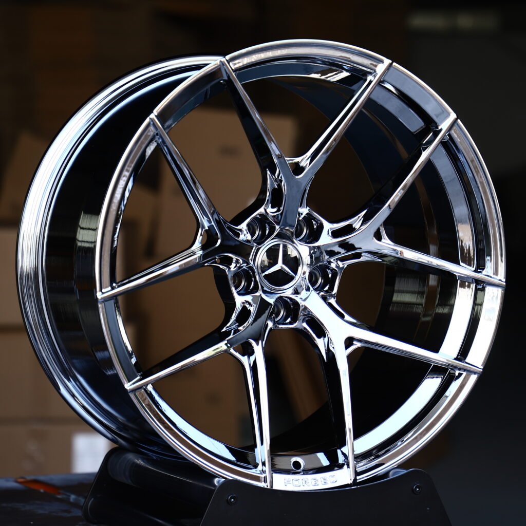 Chrome Silver 5-Spoke Y-Design Forged Wheels – Mercedes-Benz S-Class Fitment (19-22in, 5x112) view 2