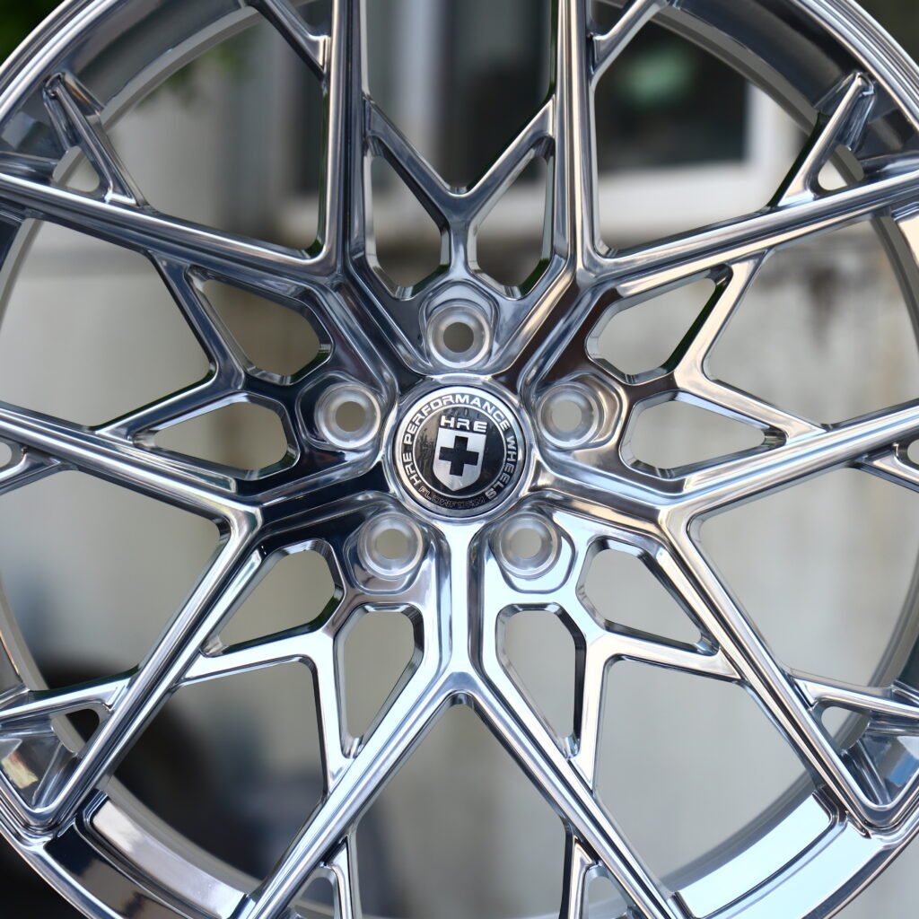 HRE FF10 High-Gloss Polished Silver 10-Spoke Y-Design Forged Wheels – Mercedes-Benz S-Class Fitment (19-21in, 5x112) view 4