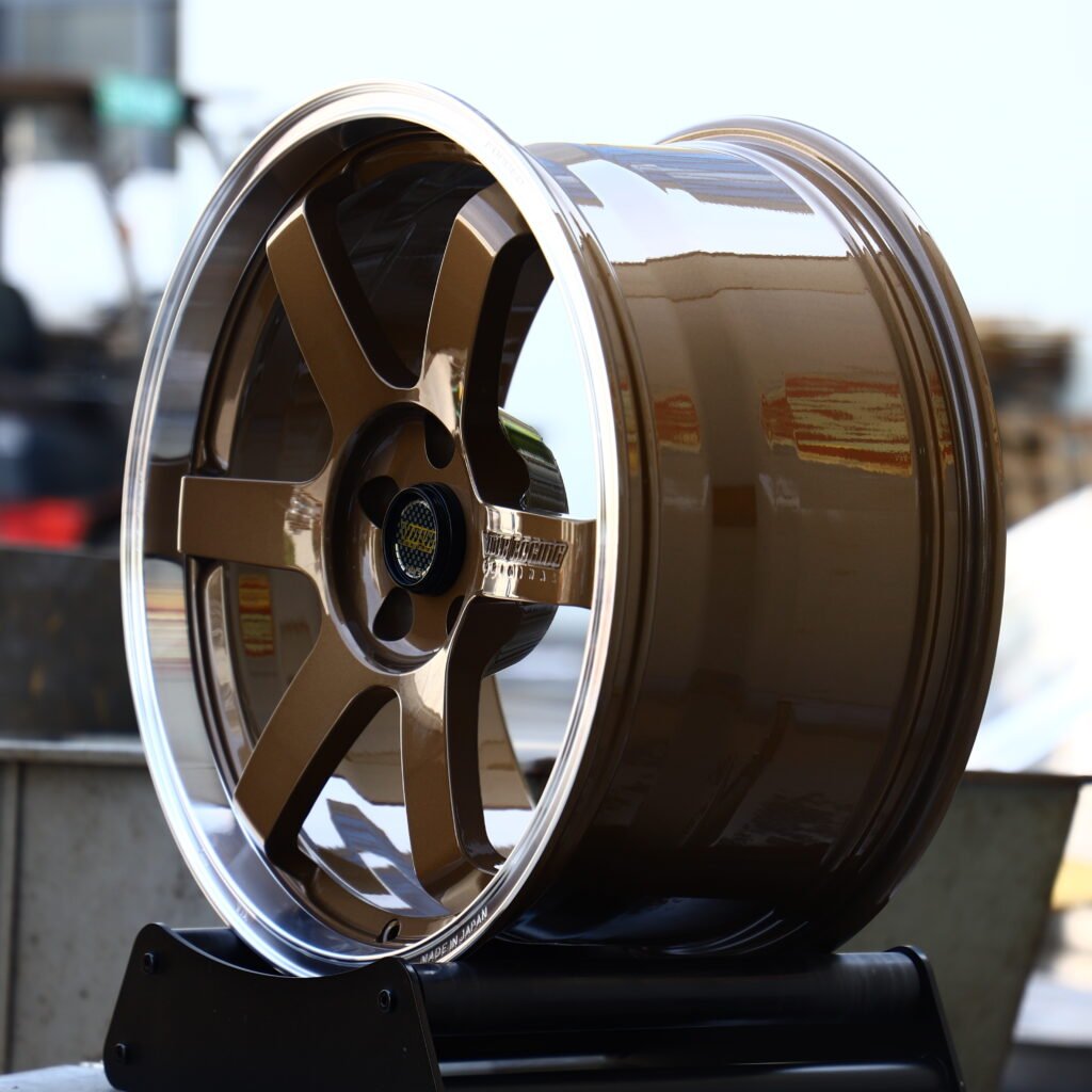 RAYS VOLK RACING TE37 Gloss Copper Polished Lip 6-Spoke Forged Wheels – Toyota GR Supra MkV Final Edition Fitment (18-20in, 5x112) view 3
