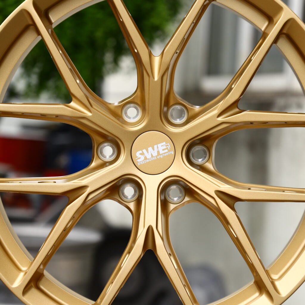 SWE Gold 6-Spoke Y-Design Forged Wheels – Jeep Wrangler Moab 392 Fitment (17-20in, 6x139.7) view 4