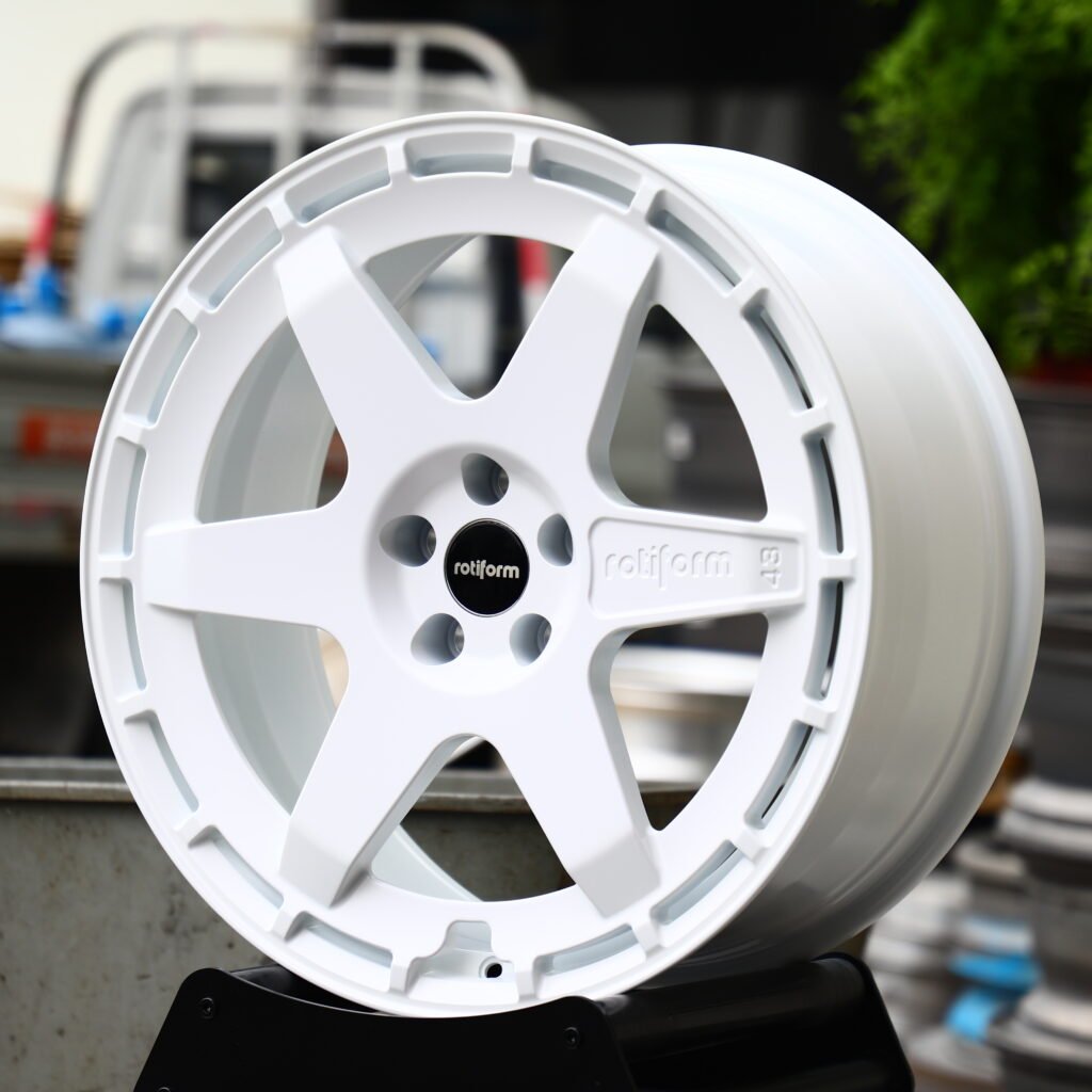 ROTIFORM 48 Gloss White 5-Spoke Forged Wheels – Volkswagen Golf GTI Edition 50 Fitment (18-21in, 5x112) view 2