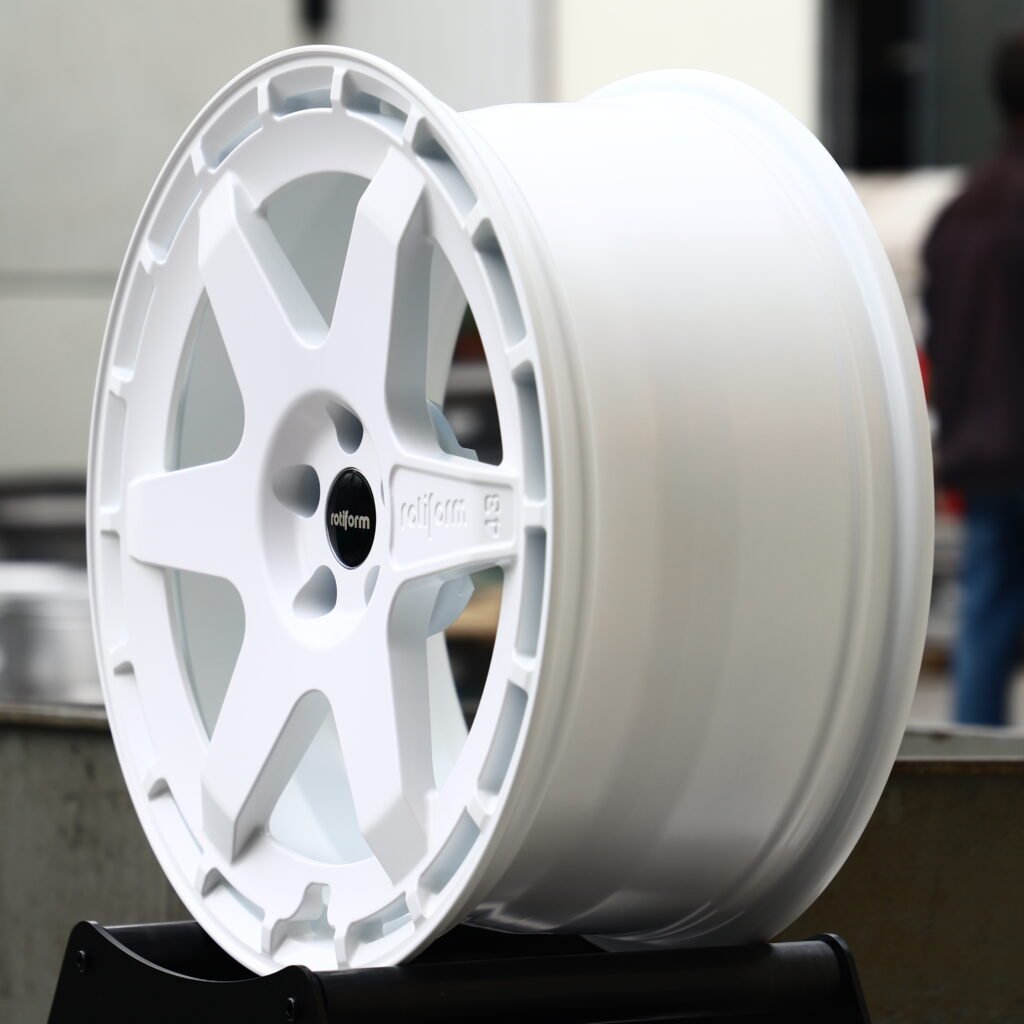 ROTIFORM 48 Gloss White 5-Spoke Forged Wheels – Volkswagen Golf GTI Edition 50 Fitment (18-21in, 5x112) view 3
