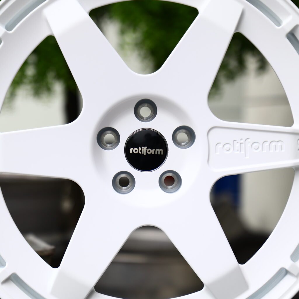 ROTIFORM 48 Gloss White 5-Spoke Forged Wheels – Volkswagen Golf GTI Edition 50 Fitment (18-21in, 5x112) view 4