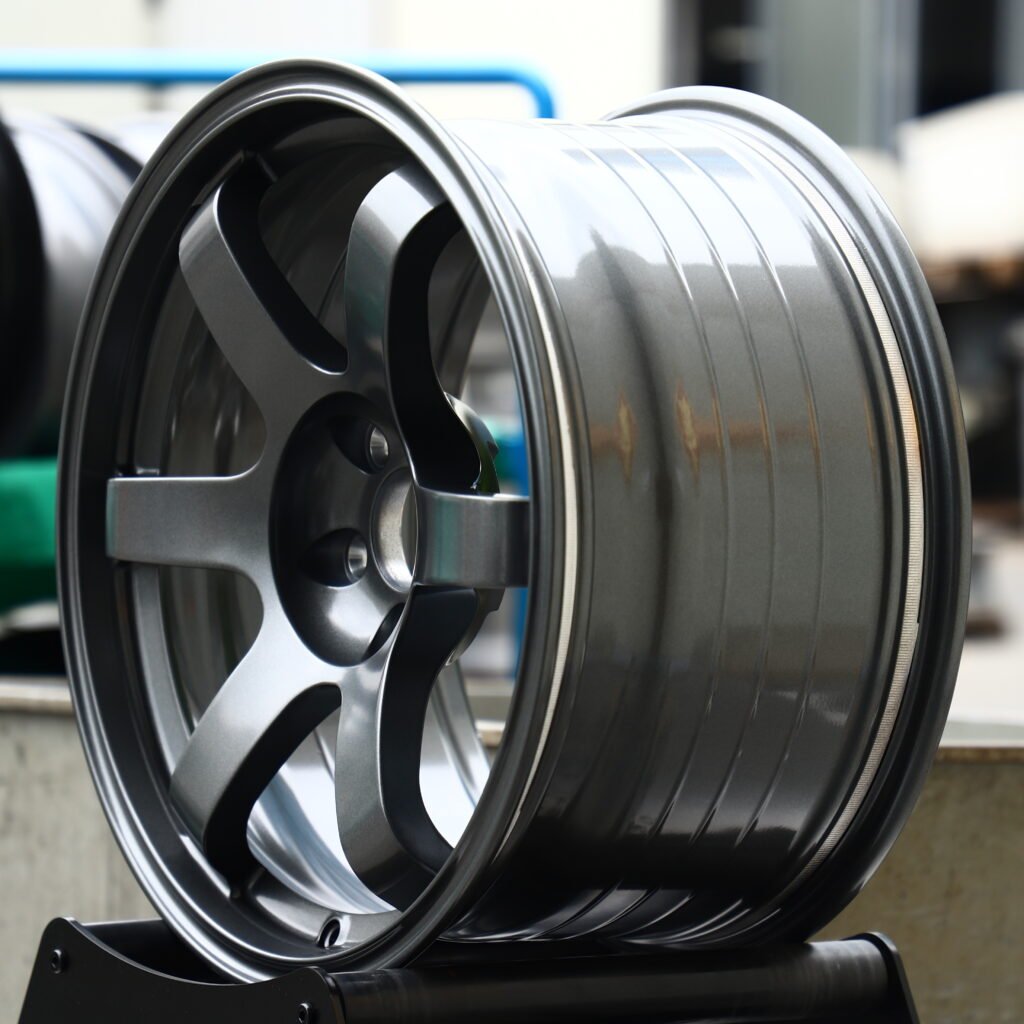 RAYS VOLK RACING TE37 Gunmetal Gray 6-Spoke Forged Wheels – Toyota GR Supra MkV Final Edition Fitment (18-20in, 5x112) view 3