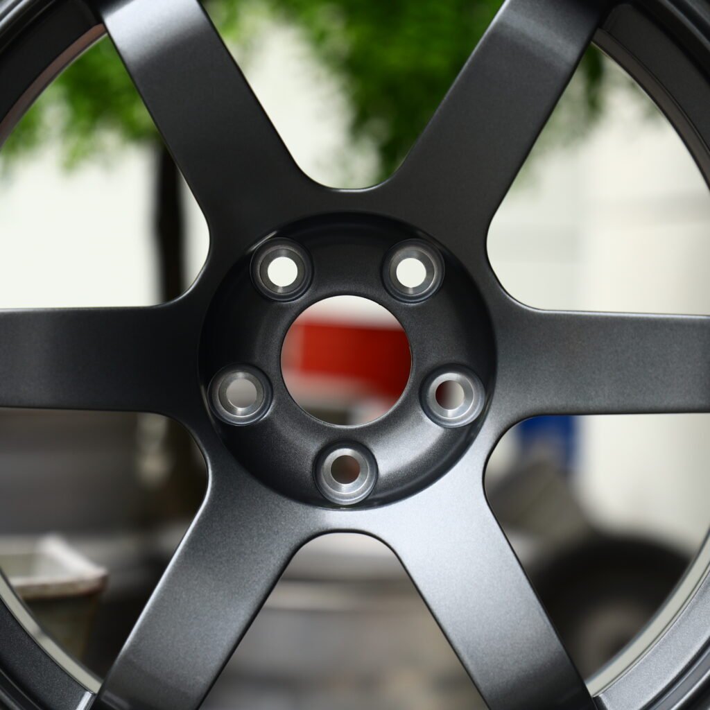 RAYS VOLK RACING TE37 Gunmetal Gray 6-Spoke Forged Wheels – Toyota GR Supra MkV Final Edition Fitment (18-20in, 5x112) view 4