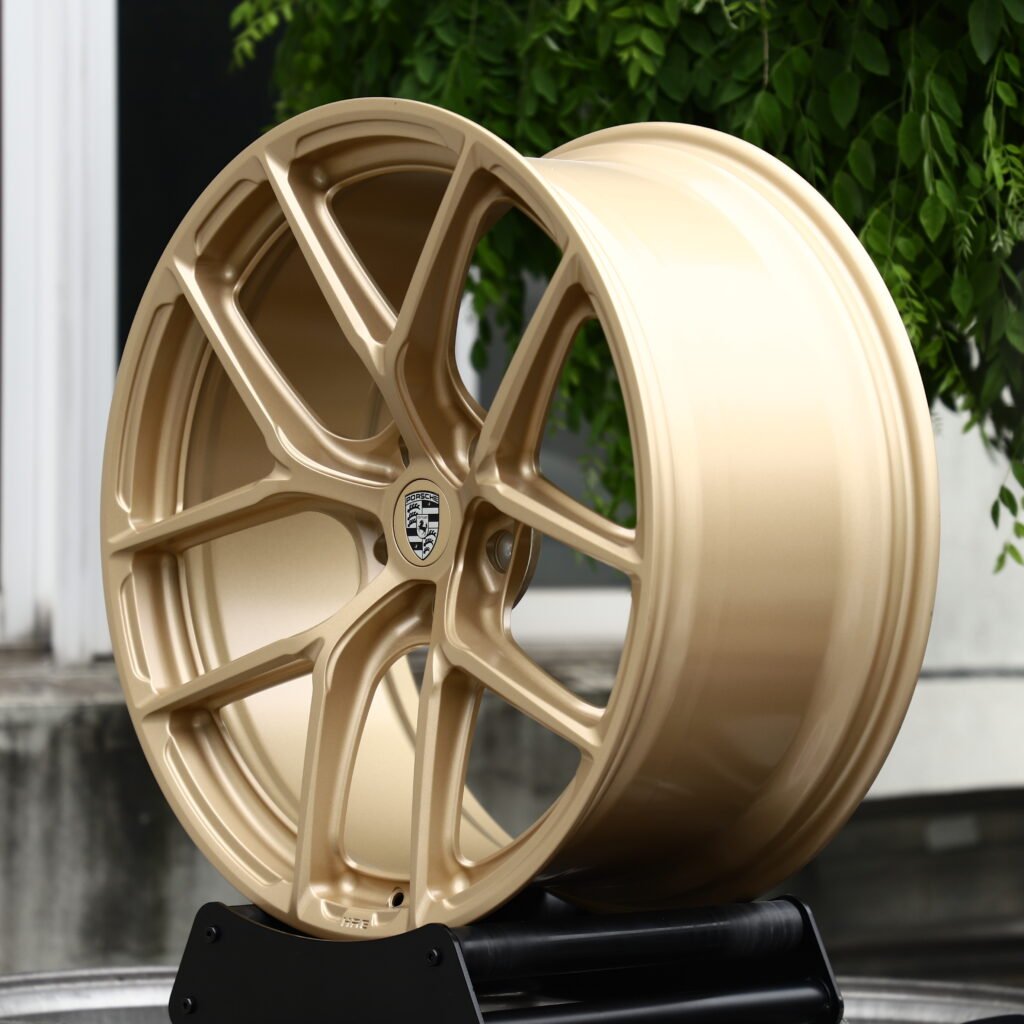 HRE Bronze Gold 10-Spoke Y-Design Forged Wheels – Porsche 911 Turbo S Fitment (18-20in, 5x130) view 3