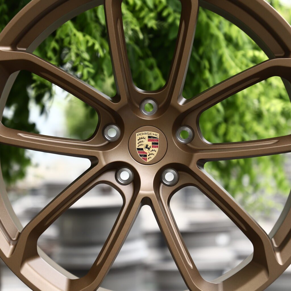 Bronze Gold 5-Spoke Y-Design Forged Wheels – Porsche 911 Turbo S Fitment (18-20in, 5x130) view 4