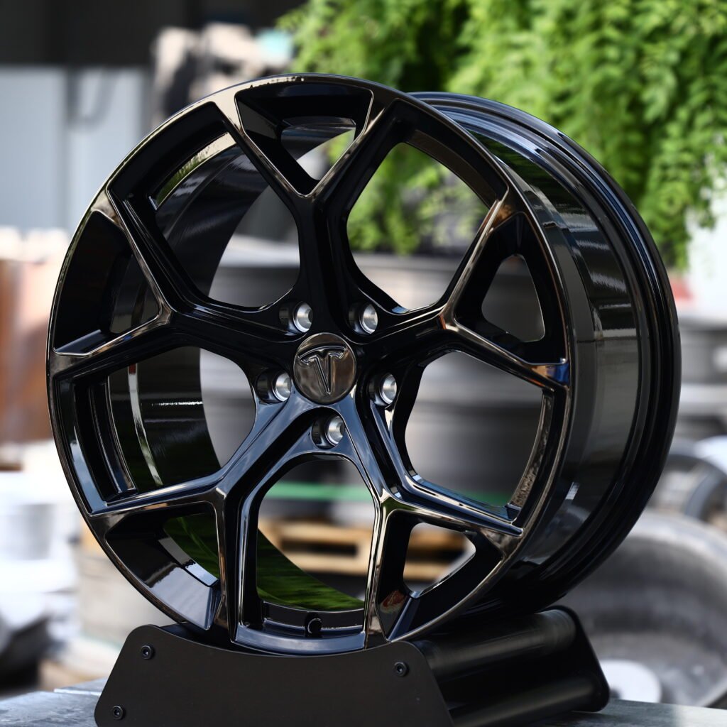 Tesla Gloss Black 5-Spoke Y-Design Forged Wheels – Tesla Model Y Performance Fitment (19-21in, 5x114.3) view 2