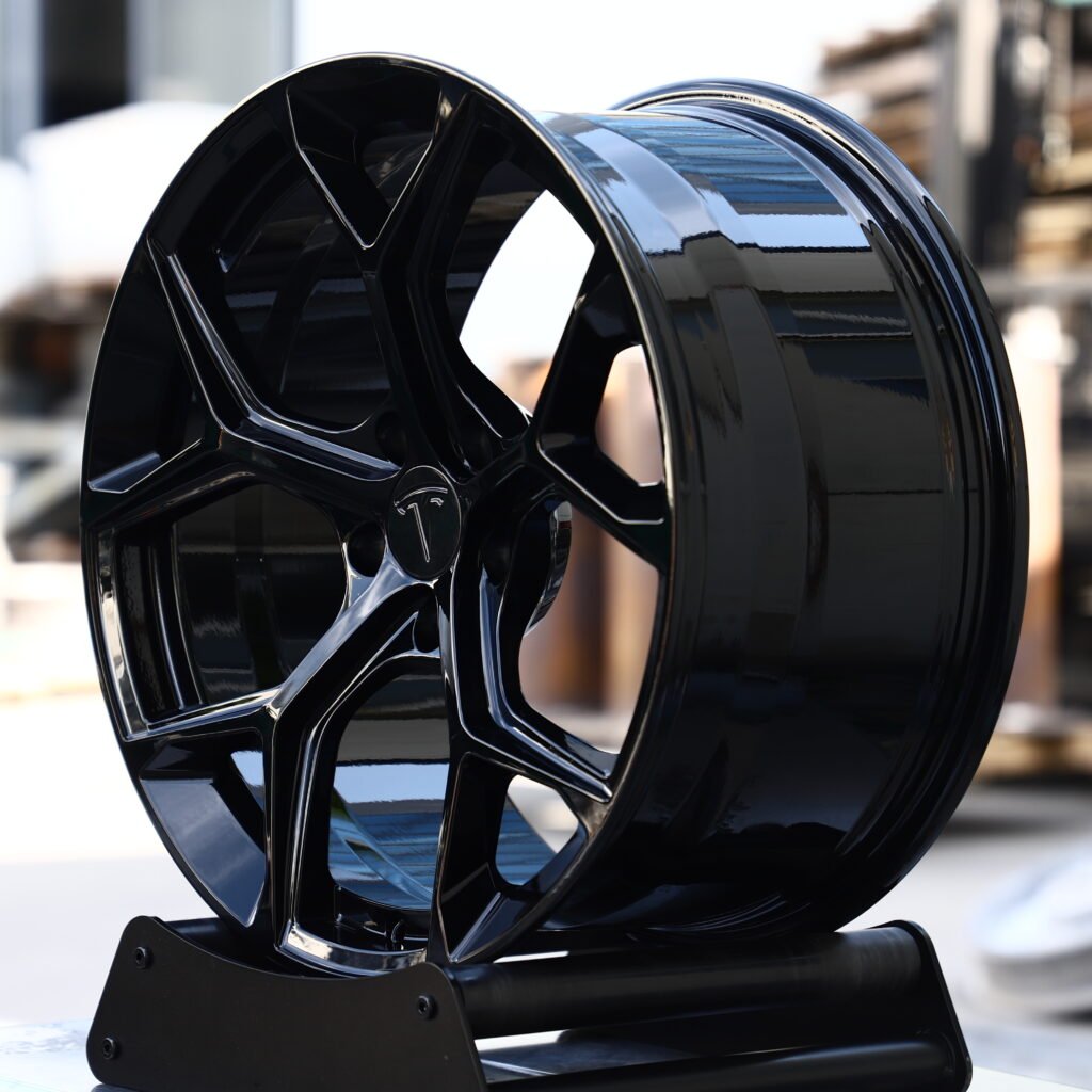 Tesla Gloss Black 5-Spoke Y-Design Forged Wheels – Tesla Model Y Performance Fitment (19-21in, 5x114.3) view 3
