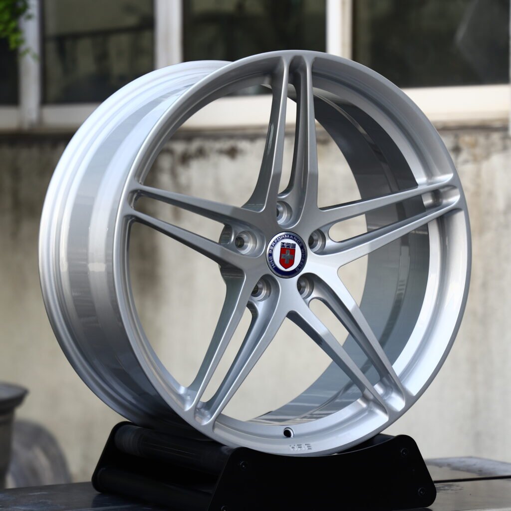 HRE R101 Brushed Silver 5-Spoke Forged Wheels – BMW M3 CS Handschalter Fitment (19-21in, 5x112) view 2
