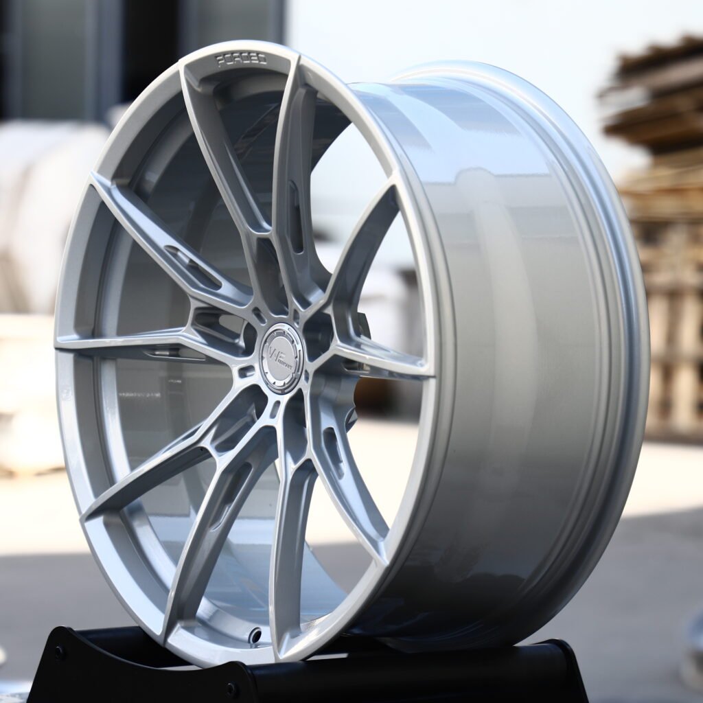 WF Brushed Silver 10-Spoke Y-Design Forged Wheels – BMW M3 CS Handschalter Fitment (19-21in, 5x112) view 3