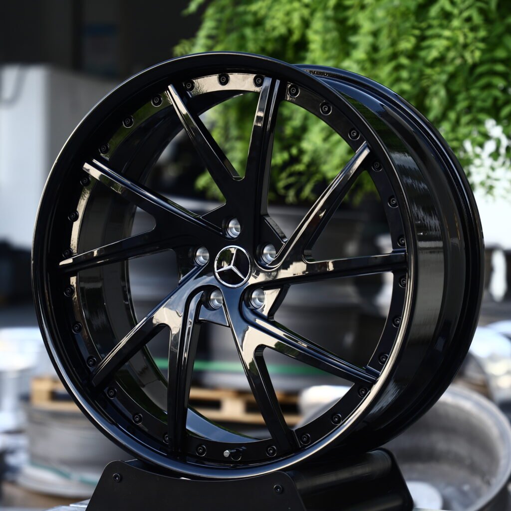 Gloss Black 5-Spoke Y-Design Forged Wheels – Mercedes-Benz S-Class Maybach Fitment (19-22in, 5x112) view 2