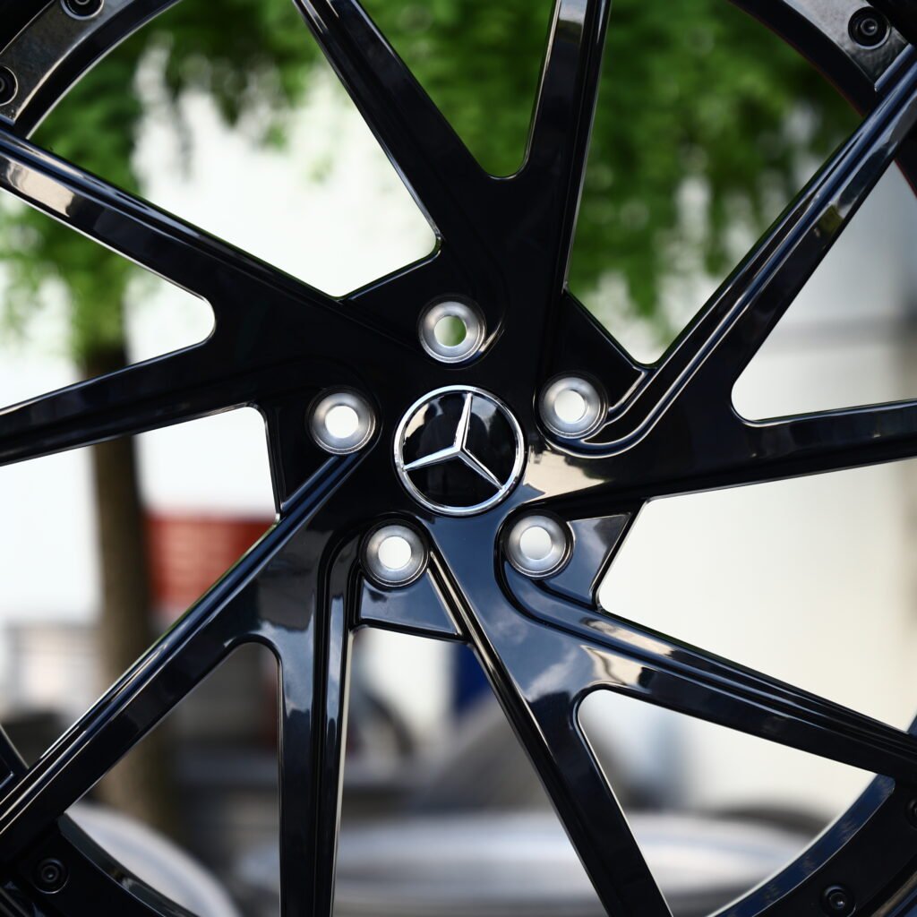 Gloss Black 5-Spoke Y-Design Forged Wheels – Mercedes-Benz S-Class Maybach Fitment (19-22in, 5x112) view 4