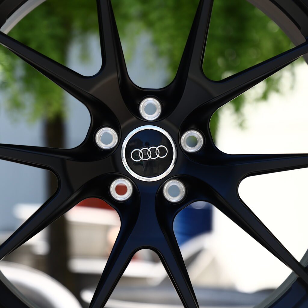 Gloss Black 5-Spoke Y-Design Forged Wheels – Audi RS5 Sedan Fitment (20-21in, 5x112) view 4