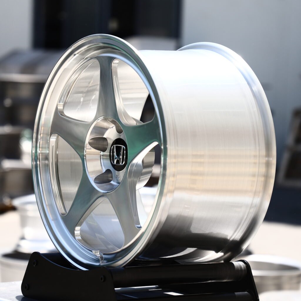 Honda Full Polished Silver 5-Spoke Forged Wheels – Honda NSX Tribute by Italdesign Fitment (18-21in, 5x120) view 2