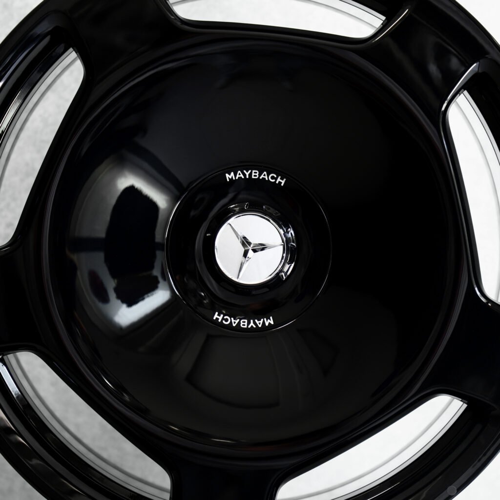 MAYBACH Gloss Black 3-Spoke Mesh Forged Wheels – Mercedes-Benz S-Class Maybach Fitment (20-22in, 5x112) view 4