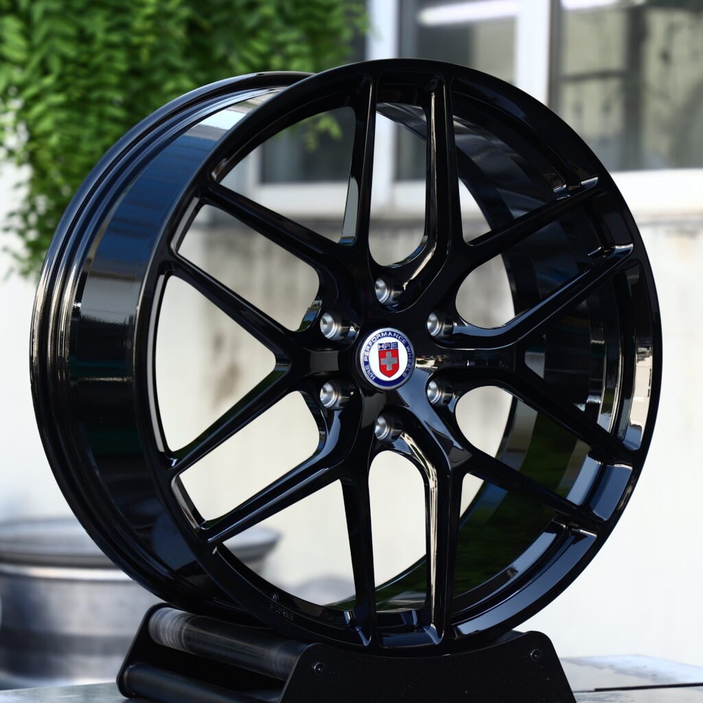 HRE Gloss Black 6-Spoke Y-Design Forged Wheels – Land Rover Defender Octa Black Fitment (20-24in, 5x120) view 2
