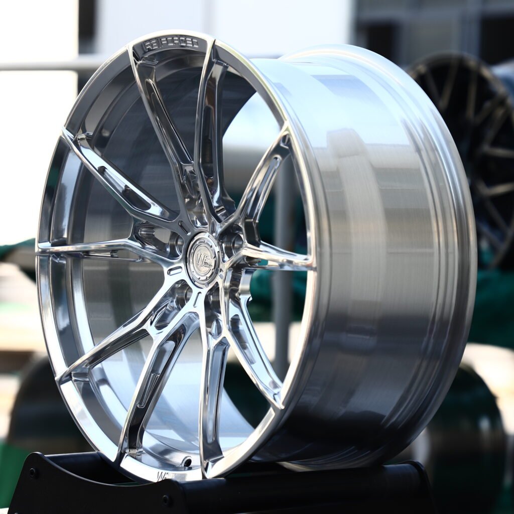 WF Full Polished Silver 10-Spoke Y-Design Forged Wheels – BMW M3 CS Handschalter Fitment (19-21in, 5x112) view 3