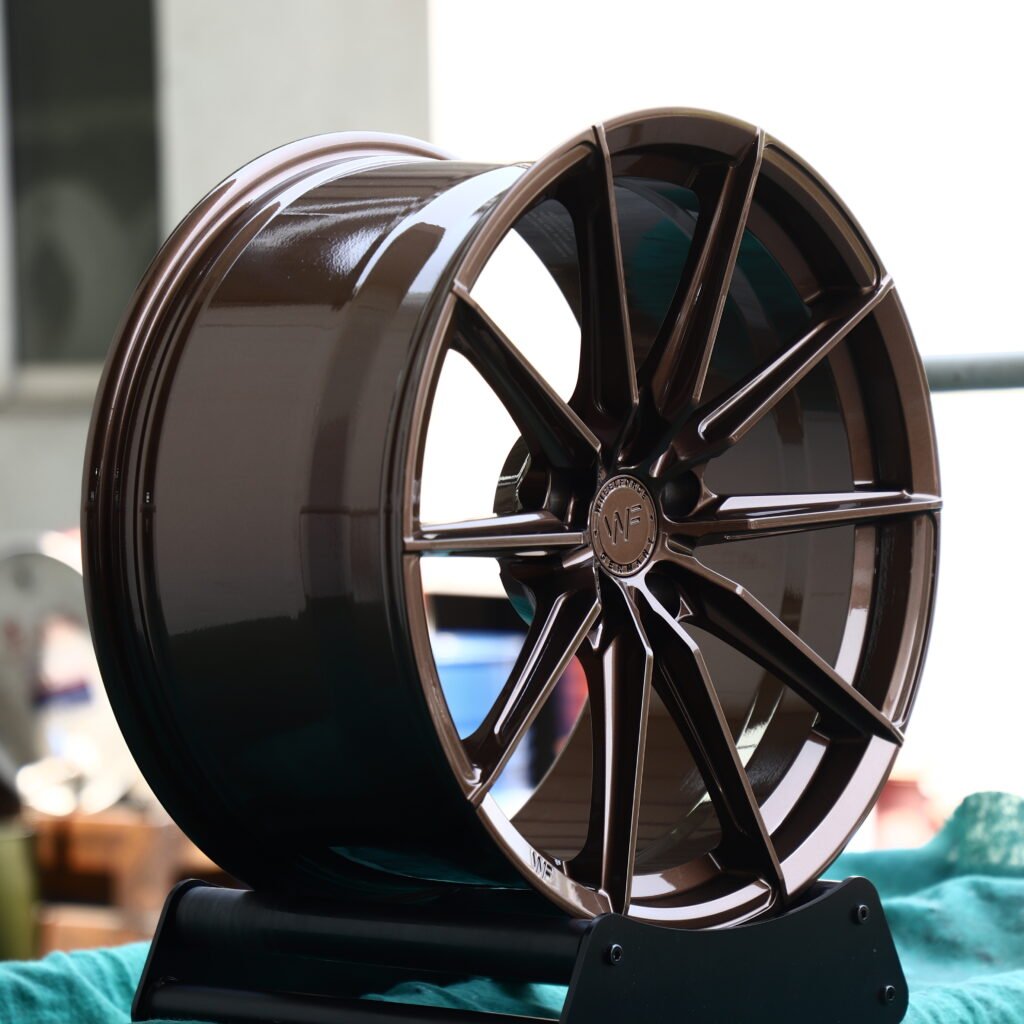 WF Gloss Bronze Red 10-Spoke Y-Design Forged Wheels – BMW M3 CS Handschalter Fitment (19-21in, 5x112) view 3