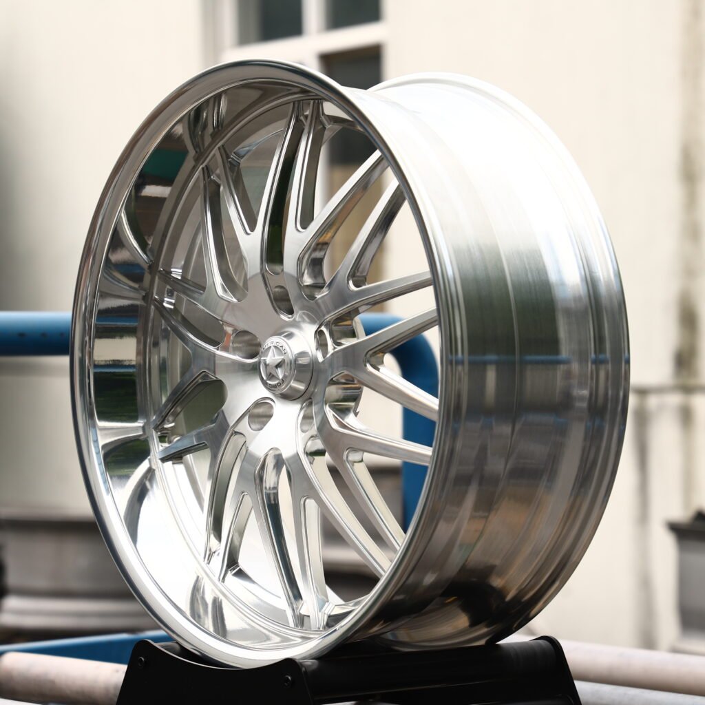 American Force Polished Fine-Spoke Forged Wheels – Ford F-250/F-350 Super Duty Fitment (20-22in, 8x170) view 2