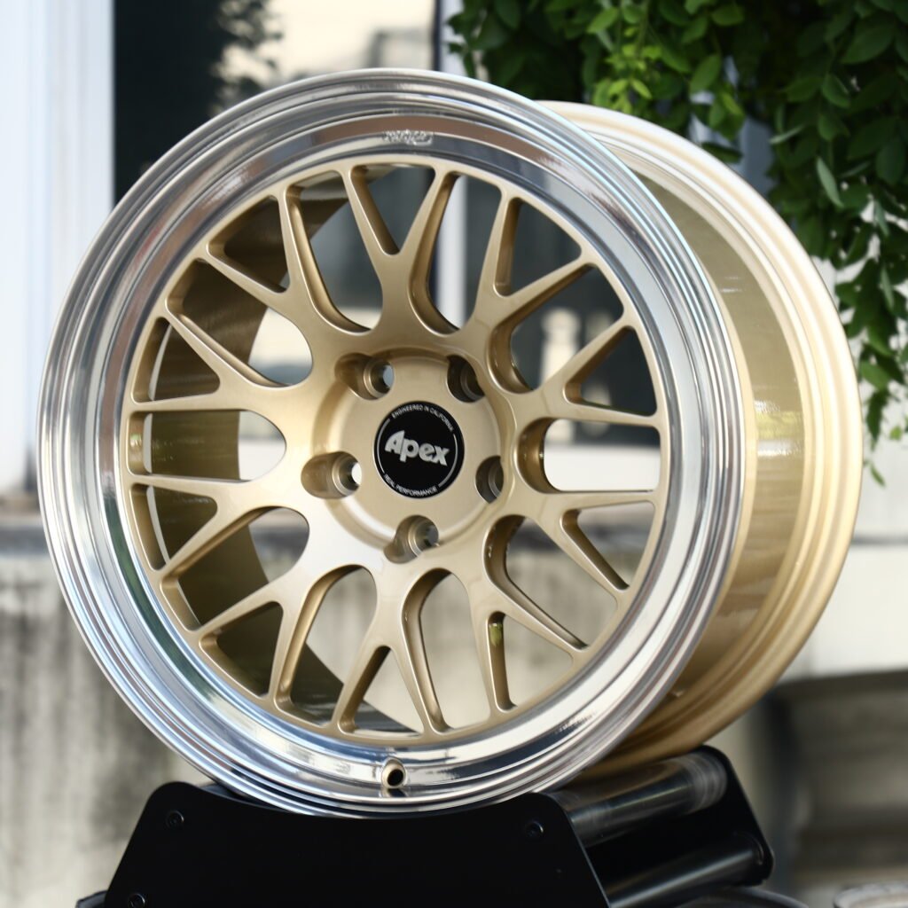 APEX Matte Gold Polished Lip 15-Spoke Forged Wheels – BMW M3 CS Handschalter Fitment (19-21in, 5x112) view 2