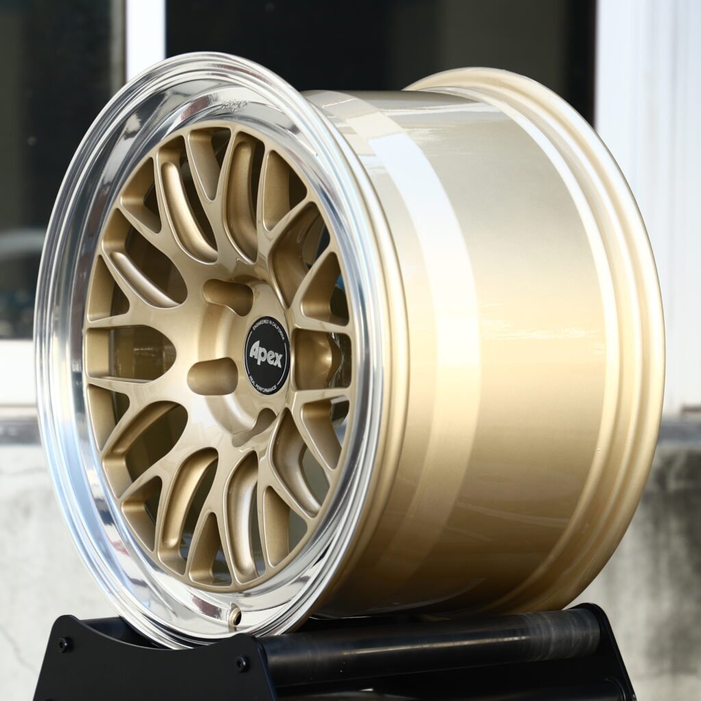 APEX Matte Gold Polished Lip 15-Spoke Forged Wheels – BMW M3 CS Handschalter Fitment (19-21in, 5x112) view 3