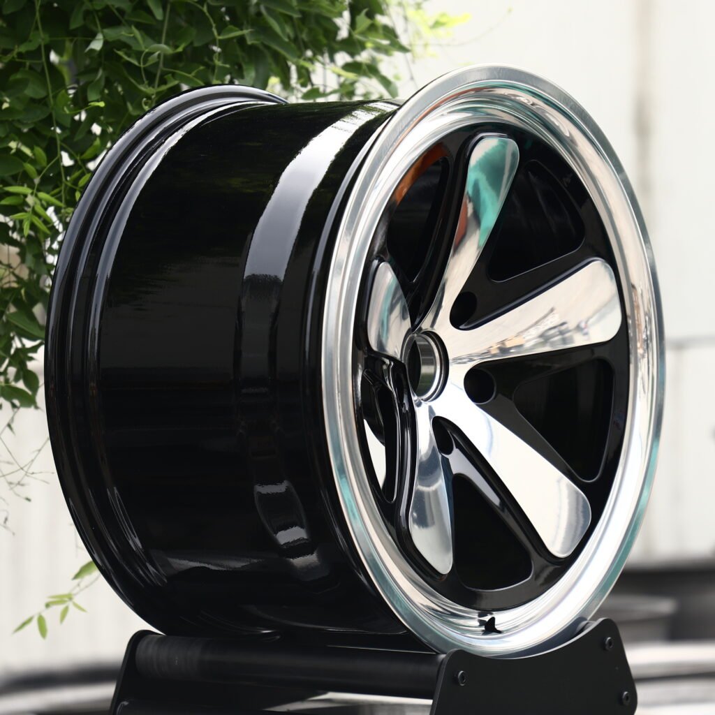 Porsche Fuchs Gloss Black 5-Spoke Forged Wheels – Porsche 911 Turbo S Fitment (20in, 5×130) view 3