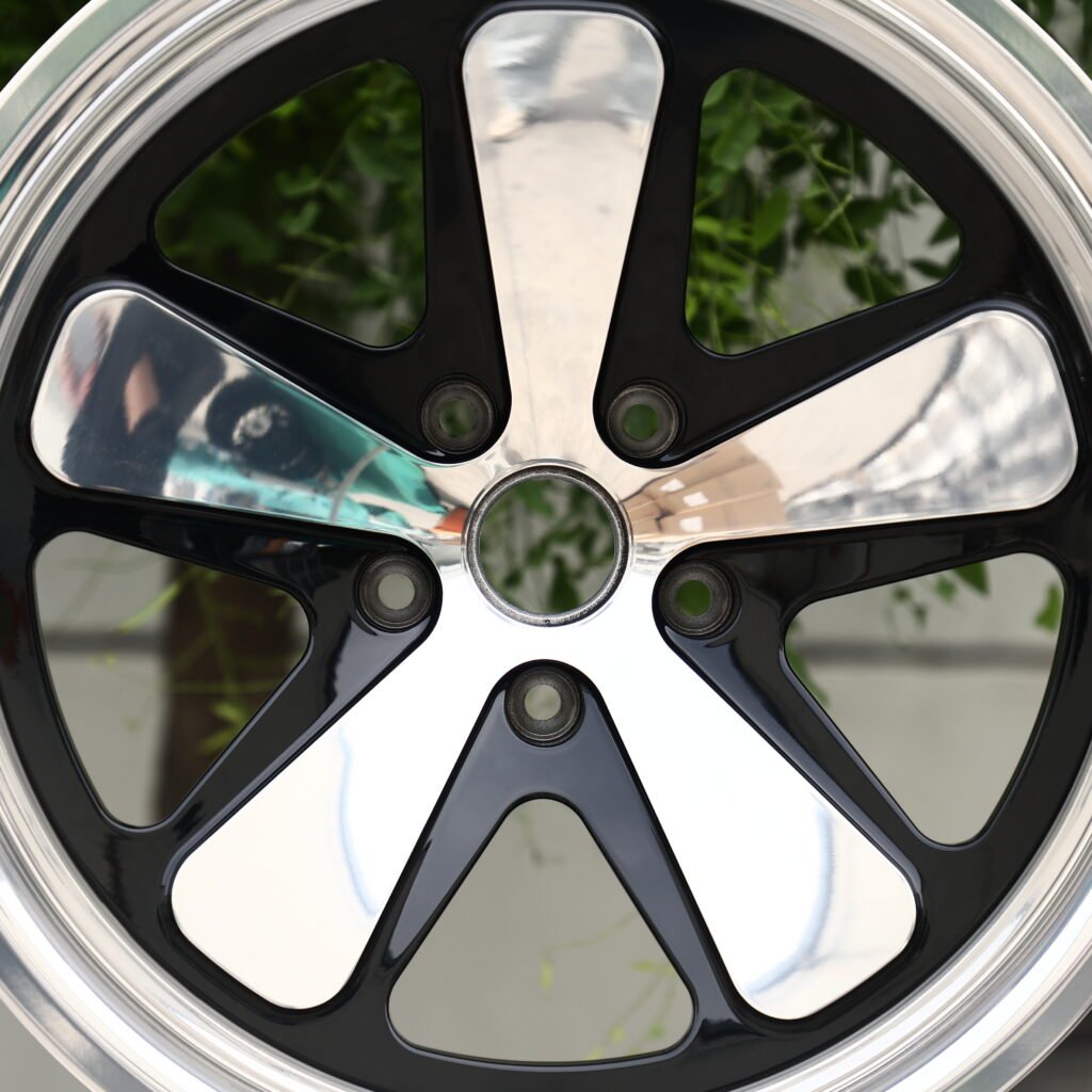 Porsche Fuchs Gloss Black 5-Spoke Forged Wheels – Porsche 911 Turbo S Fitment (20in, 5×130) view 4