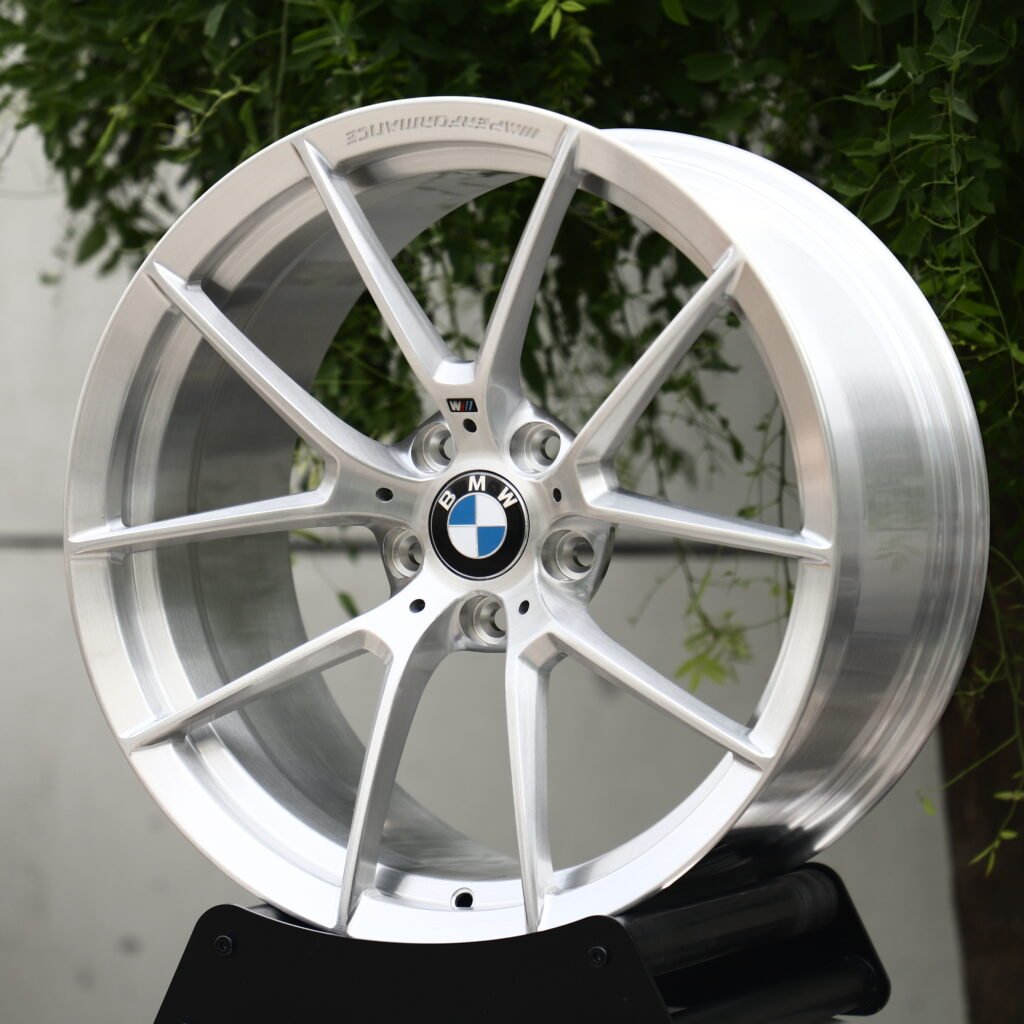BMW M Performance Brushed Silver 5-Spoke Y-Design Forged Wheels – BMW M340i xDrive Sedan Fitment (19-20in, 5x112) view 2