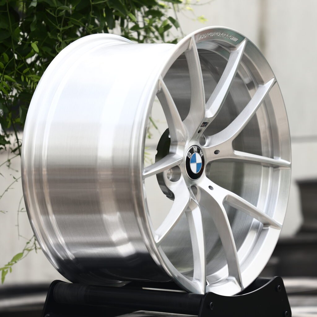 BMW M Performance Brushed Silver 5-Spoke Y-Design Forged Wheels – BMW M340i xDrive Sedan Fitment (19-20in, 5x112) view 3