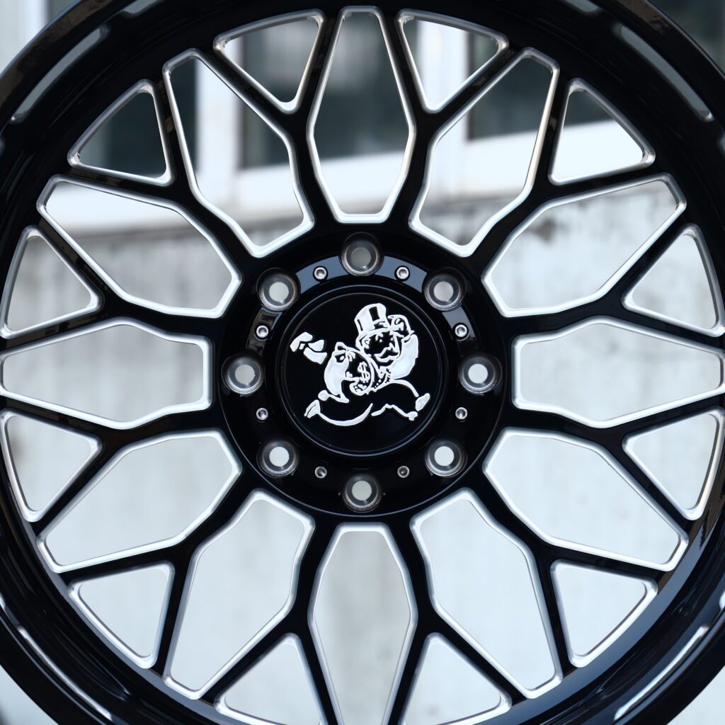 Only Money Gloss Black Milled Forged Wheels – Ford F-250 Super Duty Fitment (20-22in, 8x170) view 2