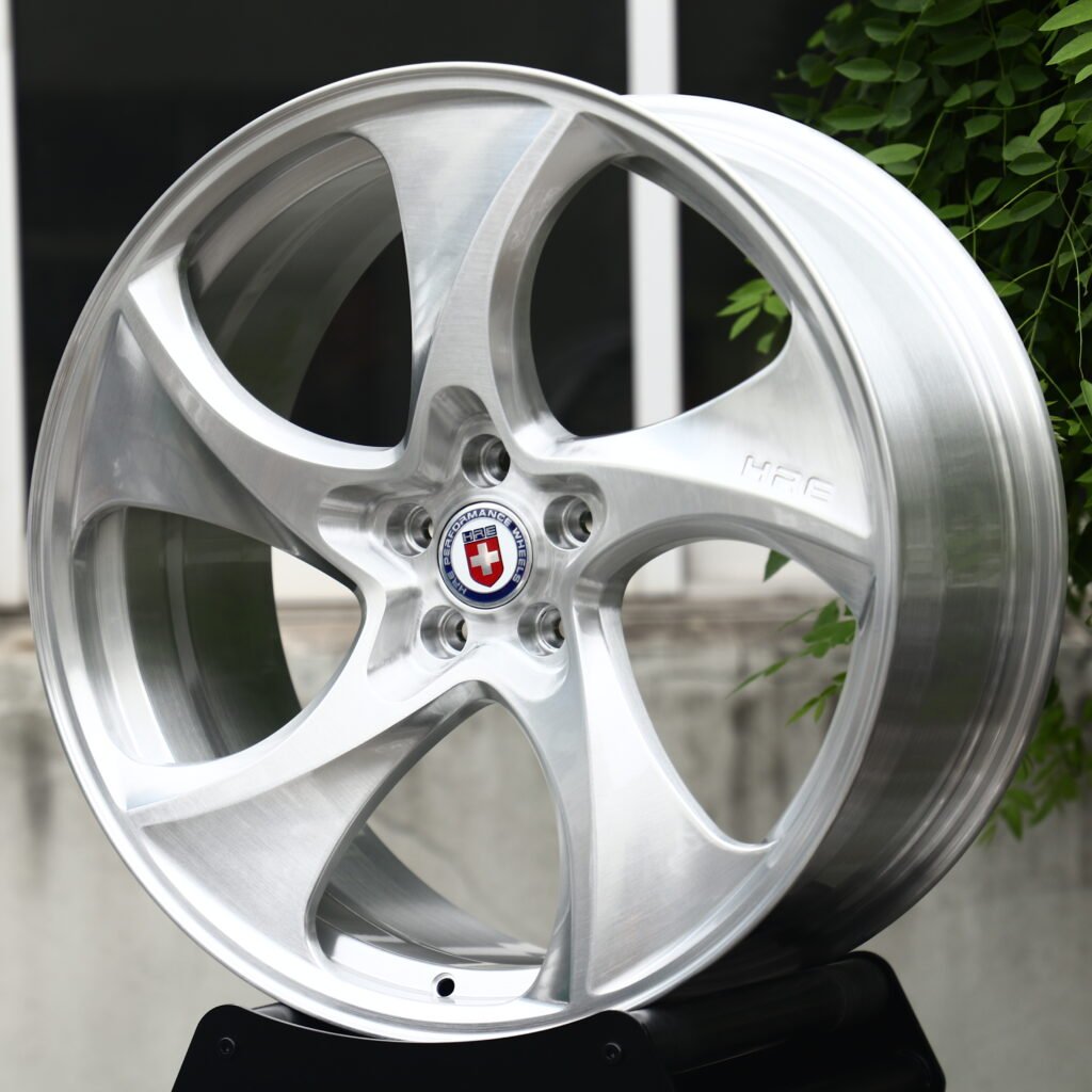 HRE Brushed Silver 5-Spoke Forged Wheels – BMW M3 CS Handschalter Fitment (19-21in, 5x112) view 2