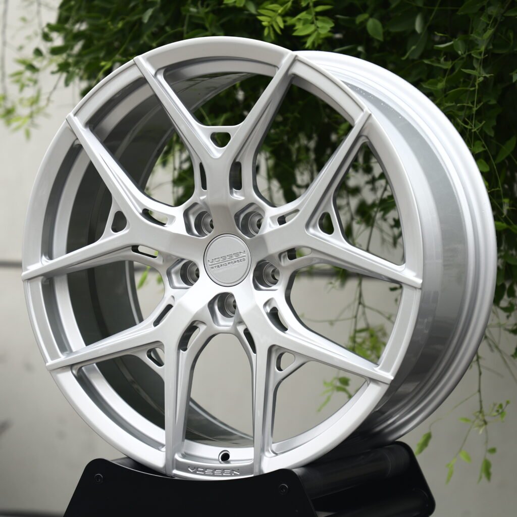 VOSSEN HF 5 Brushed Silver 10-Spoke Y-Design Forged Wheels – Mercedes-Benz S-Class Maybach Fitment (19-22in, 5x112) view 2
