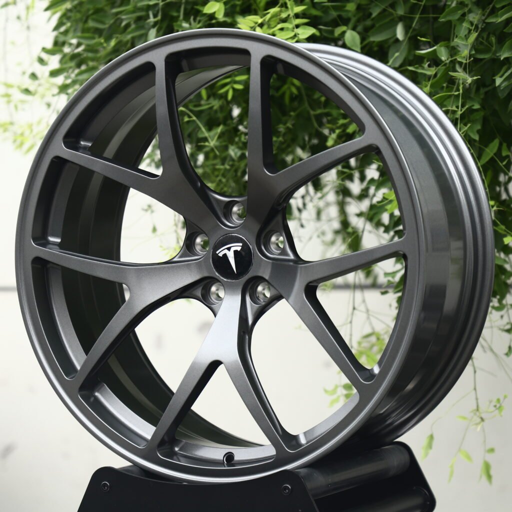 Tesla Matte Gunmetal 10-Spoke Y-Design Forged Wheels – Tesla Model Y Performance Fitment (19-21in, 5x114.3) view 2