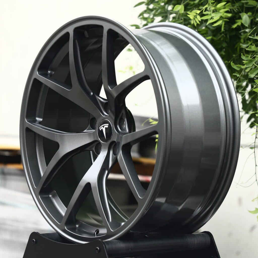 Tesla Matte Gunmetal 10-Spoke Y-Design Forged Wheels – Tesla Model Y Performance Fitment (19-21in, 5x114.3) view 3