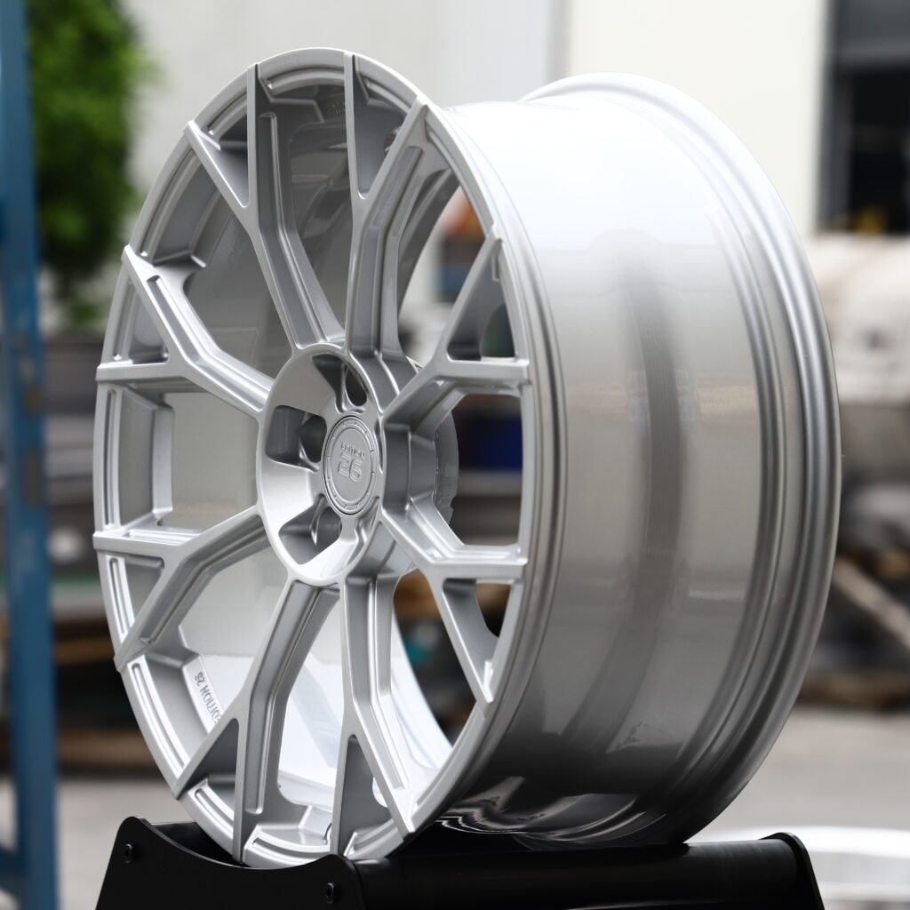 EDITION 26 Matte Silver 10-Spoke Y-Design Forged Wheels – Audi RS5 Sedan Fitment (20-21in, 5x112) view 3