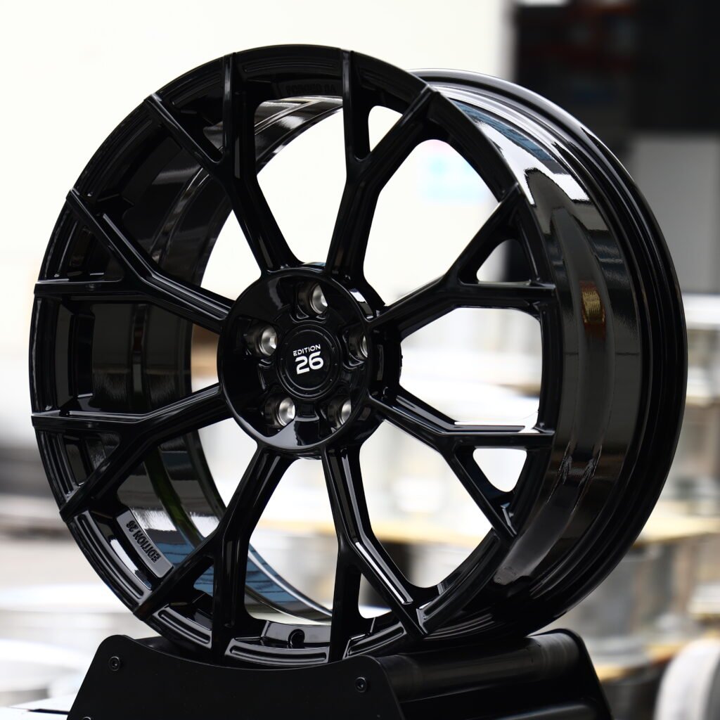 EDITION 26 Gloss Black Mesh Multi-Spoke Forged Wheels – Audi RS5 Sedan Fitment (19-21in, 5x112) view 2