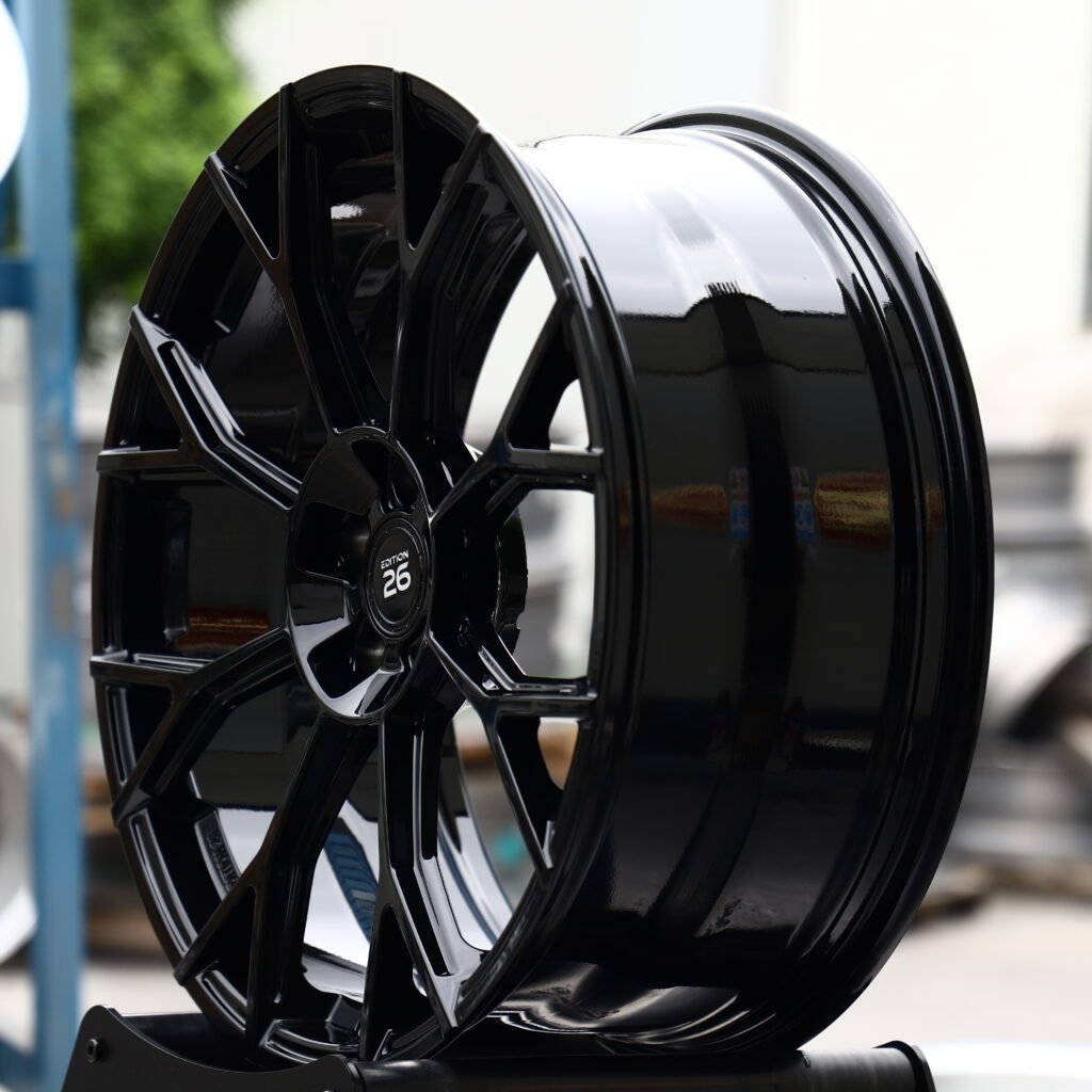 EDITION 26 Gloss Black Mesh Multi-Spoke Forged Wheels – Audi RS5 Sedan Fitment (19-21in, 5x112) view 3