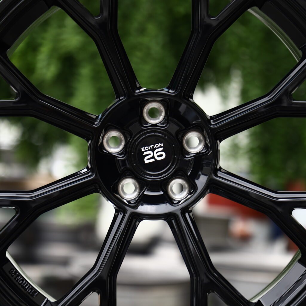 EDITION 26 Gloss Black Mesh Multi-Spoke Forged Wheels – Audi RS5 Sedan Fitment (19-21in, 5x112) view 4