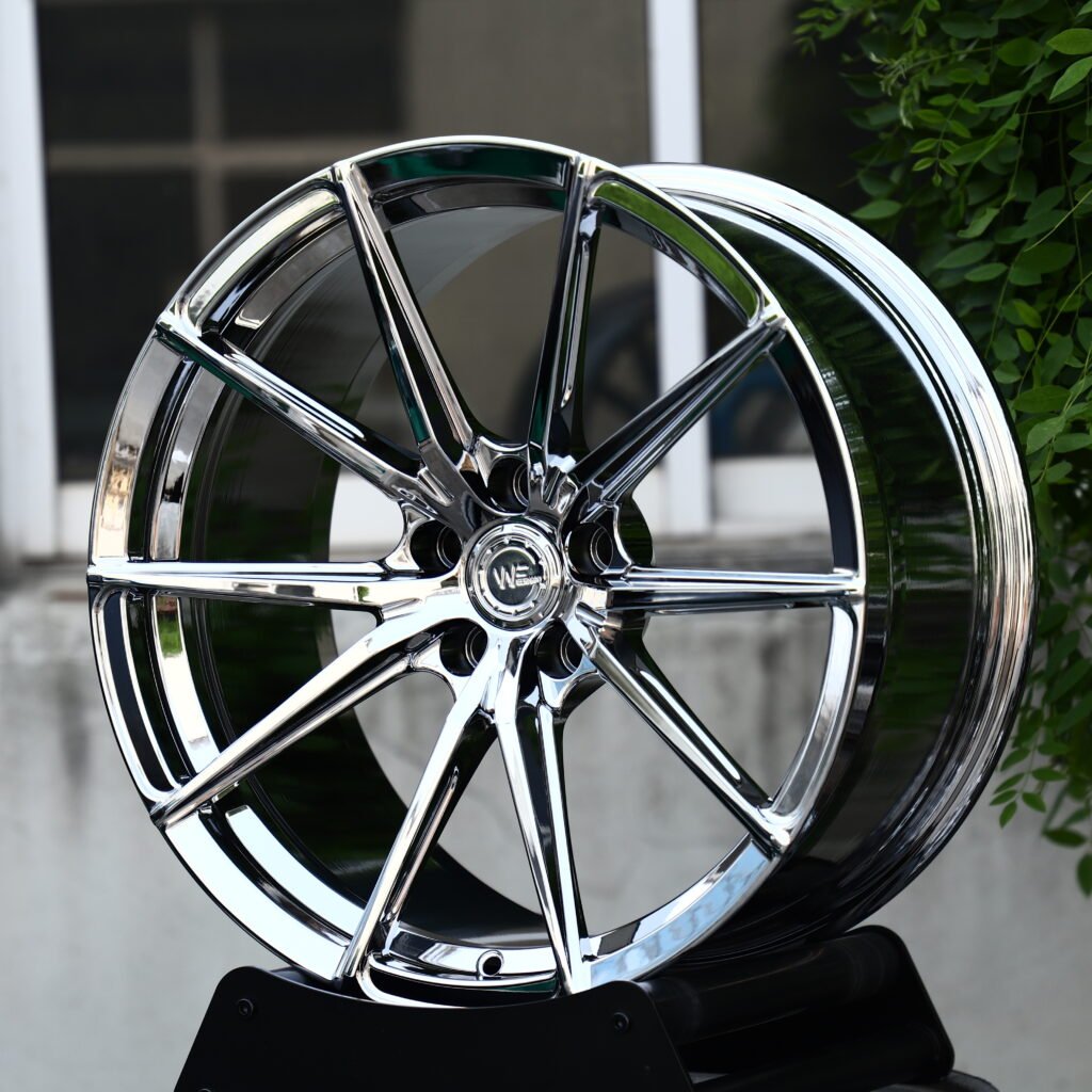 WF Chrome Silver 10-Spoke Y-Design Forged Wheels – Mercedes-Benz S-Class Maybach Fitment (19-22in, 5x112) view 2