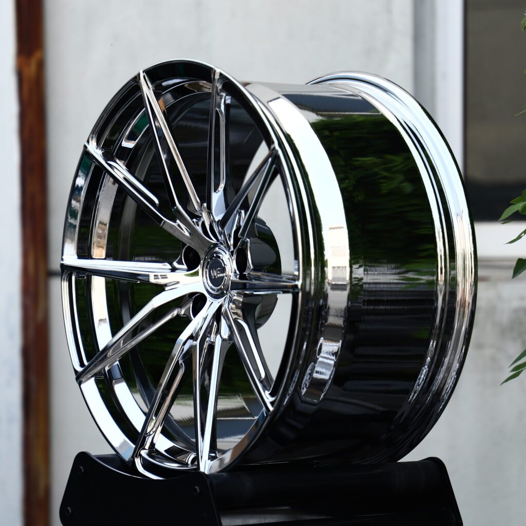 WF Chrome Silver 10-Spoke Y-Design Forged Wheels – Mercedes-Benz S-Class Maybach Fitment (19-22in, 5x112) view 3
