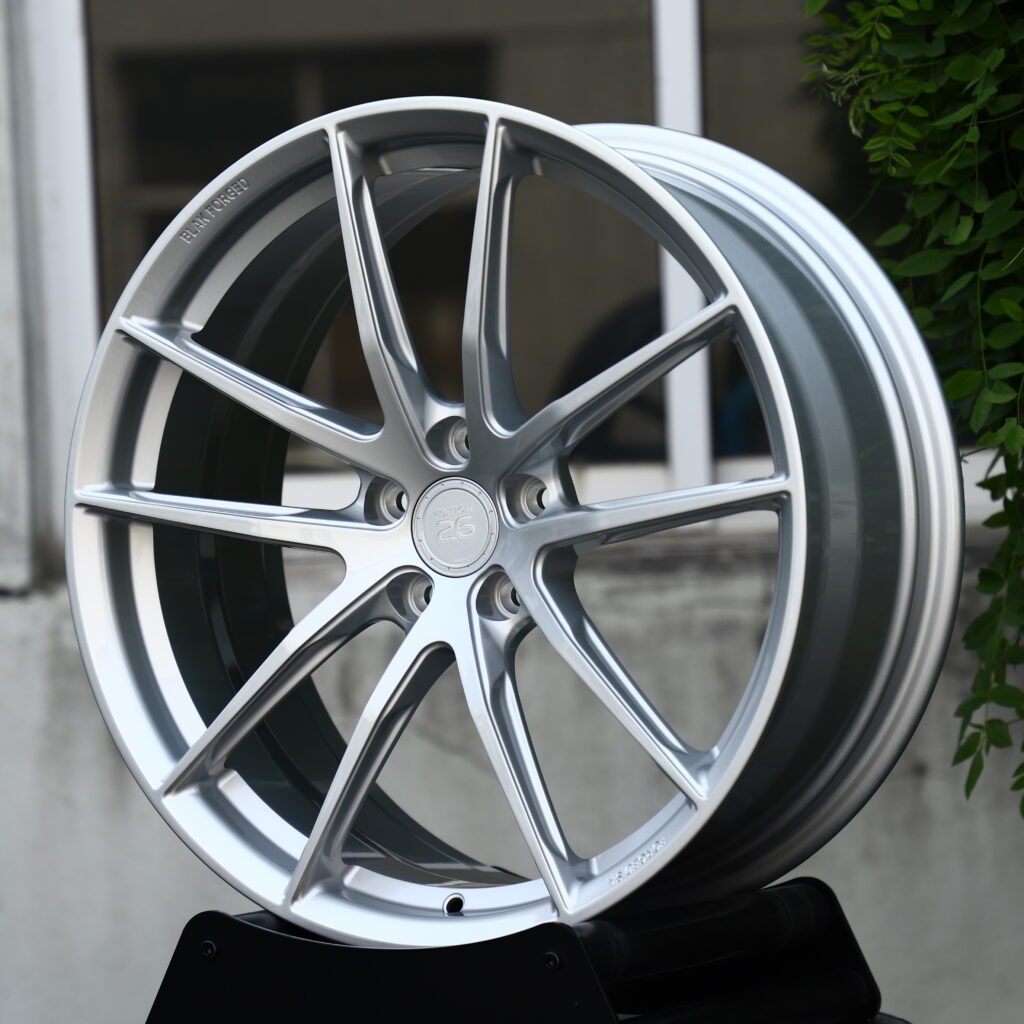 EDITION 26 Brushed Silver 5-Spoke Y-Design Forged Wheels – Mercedes-Benz S-Class Maybach Fitment (19-22in, 5x112) view 2