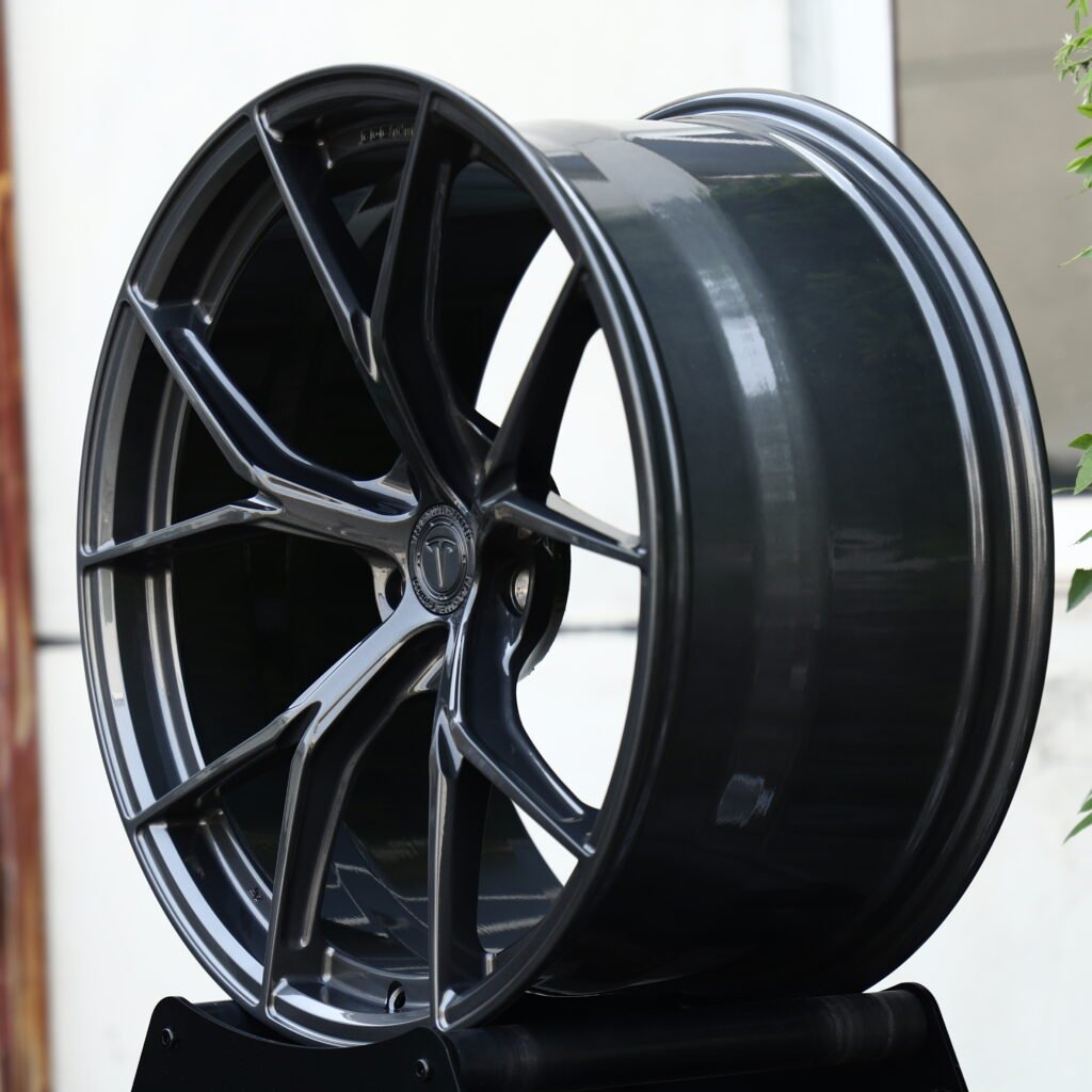 Tesla Matte Black 10-Spoke Y-Design Forged Wheels – Tesla Model Y Performance Fitment (19-21in, 5x114.3) view 3