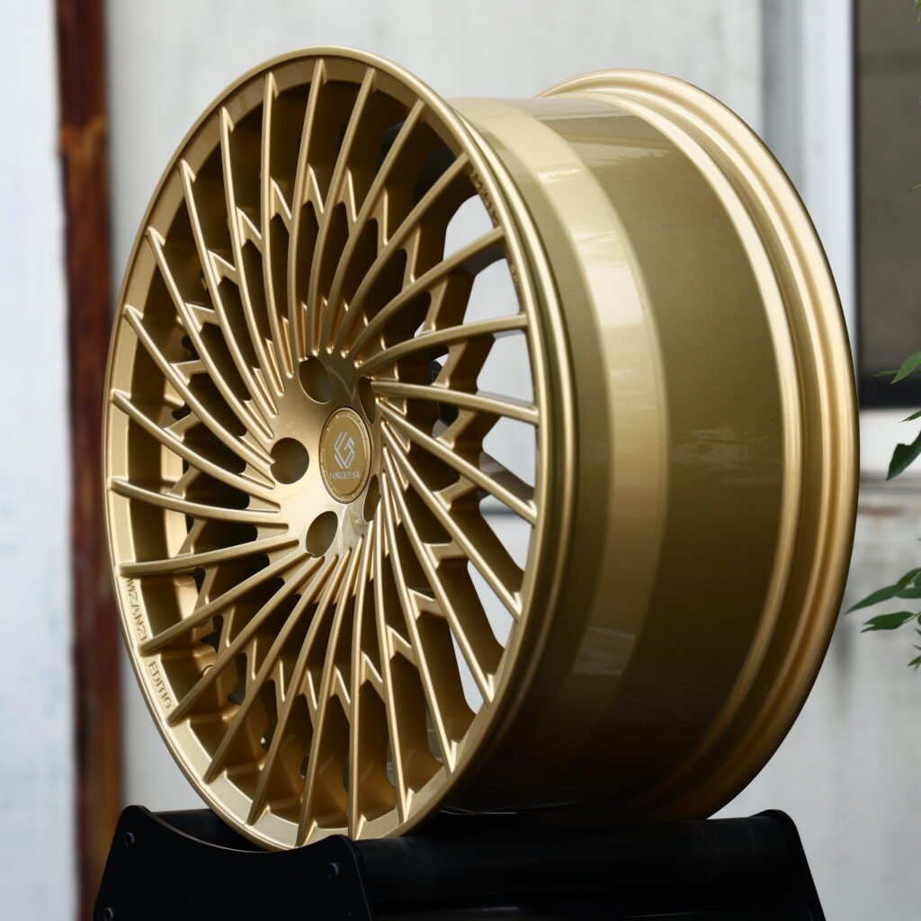 MZANZI EDITION Matte Gold Fine Multi-Spoke Forged Wheels – Mercedes-Benz S-Class Maybach Fitment (19-22in, 5x112) view 3